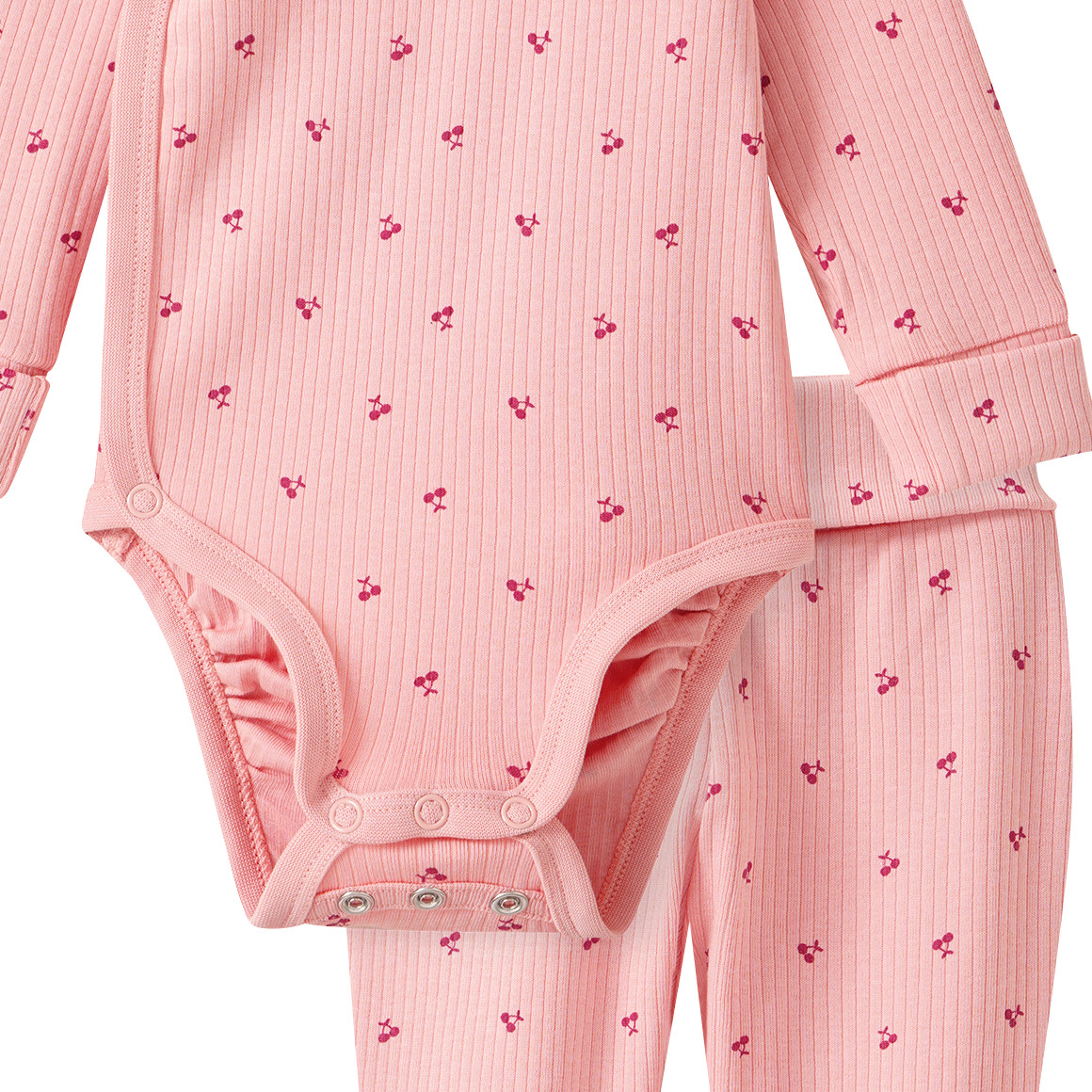 Newborn Set aus Wickelbody, Hose und Mütze