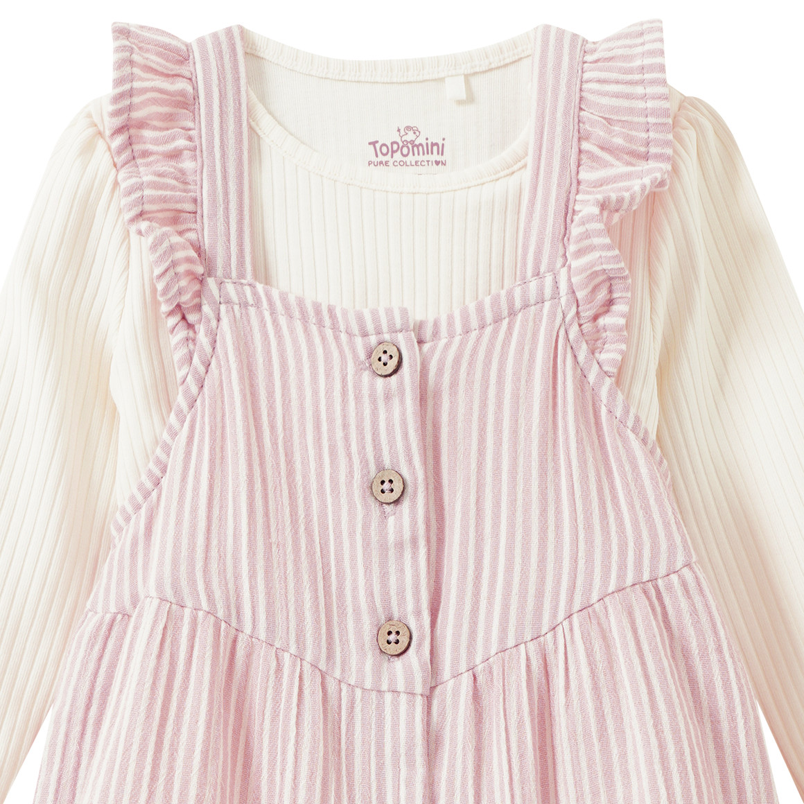 Baby Set mit Latzkleid und Rippshirt