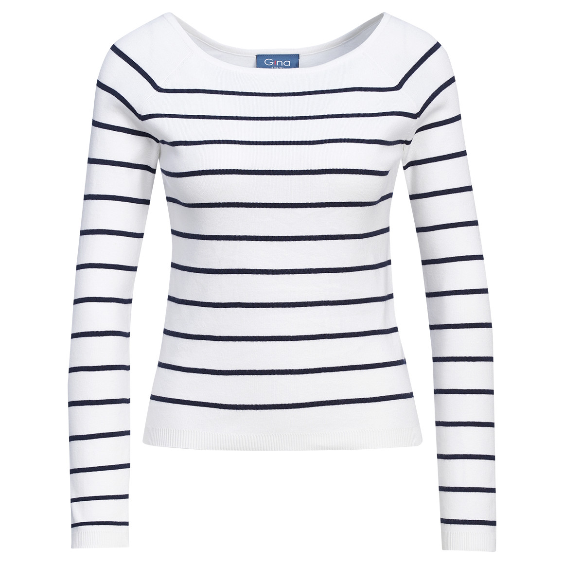 Gebreide damestrui met strepenpatroon