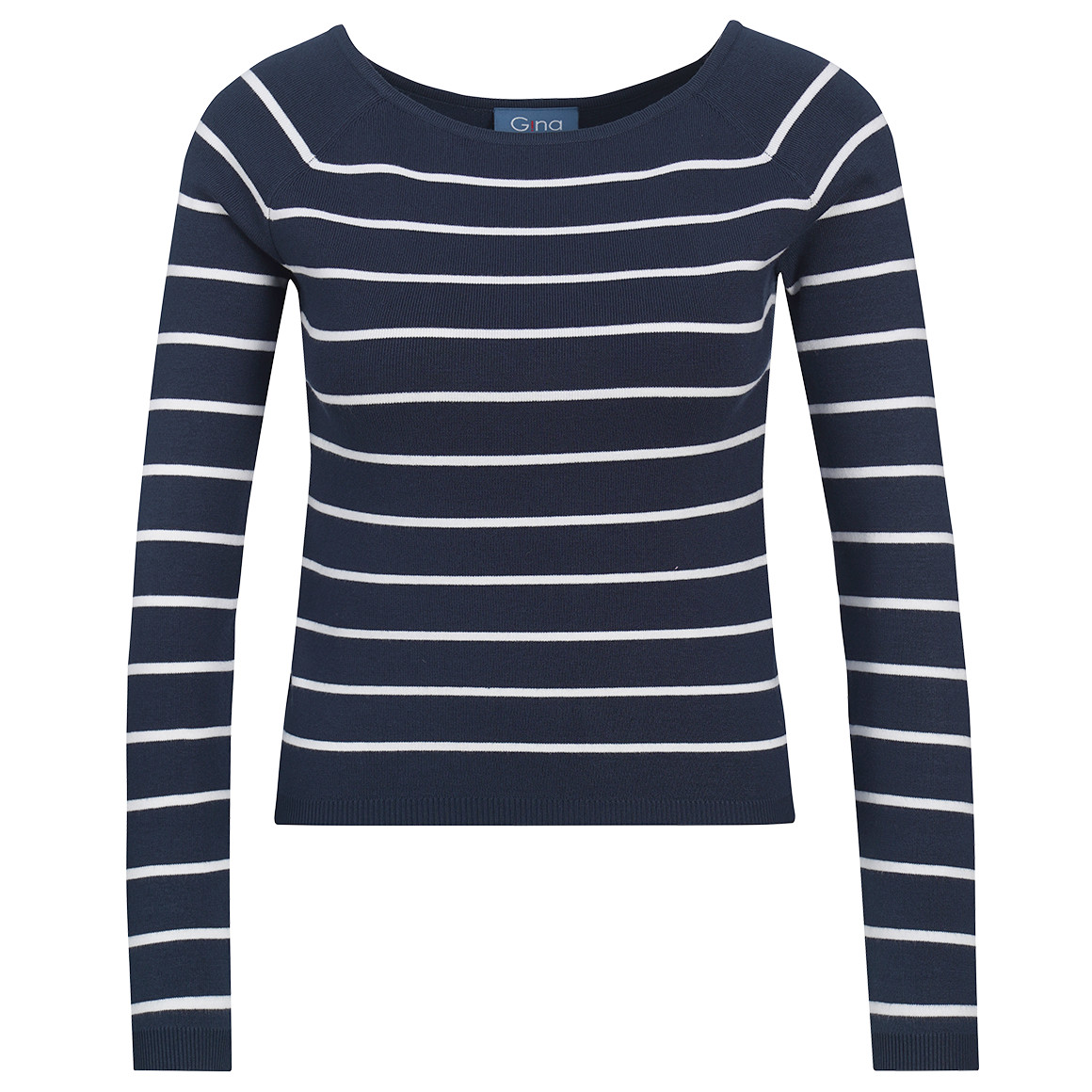 Gebreide damestrui met strepenpatroon