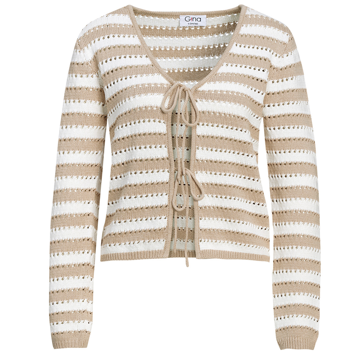 Damen Strickjacke mit Bindebändern