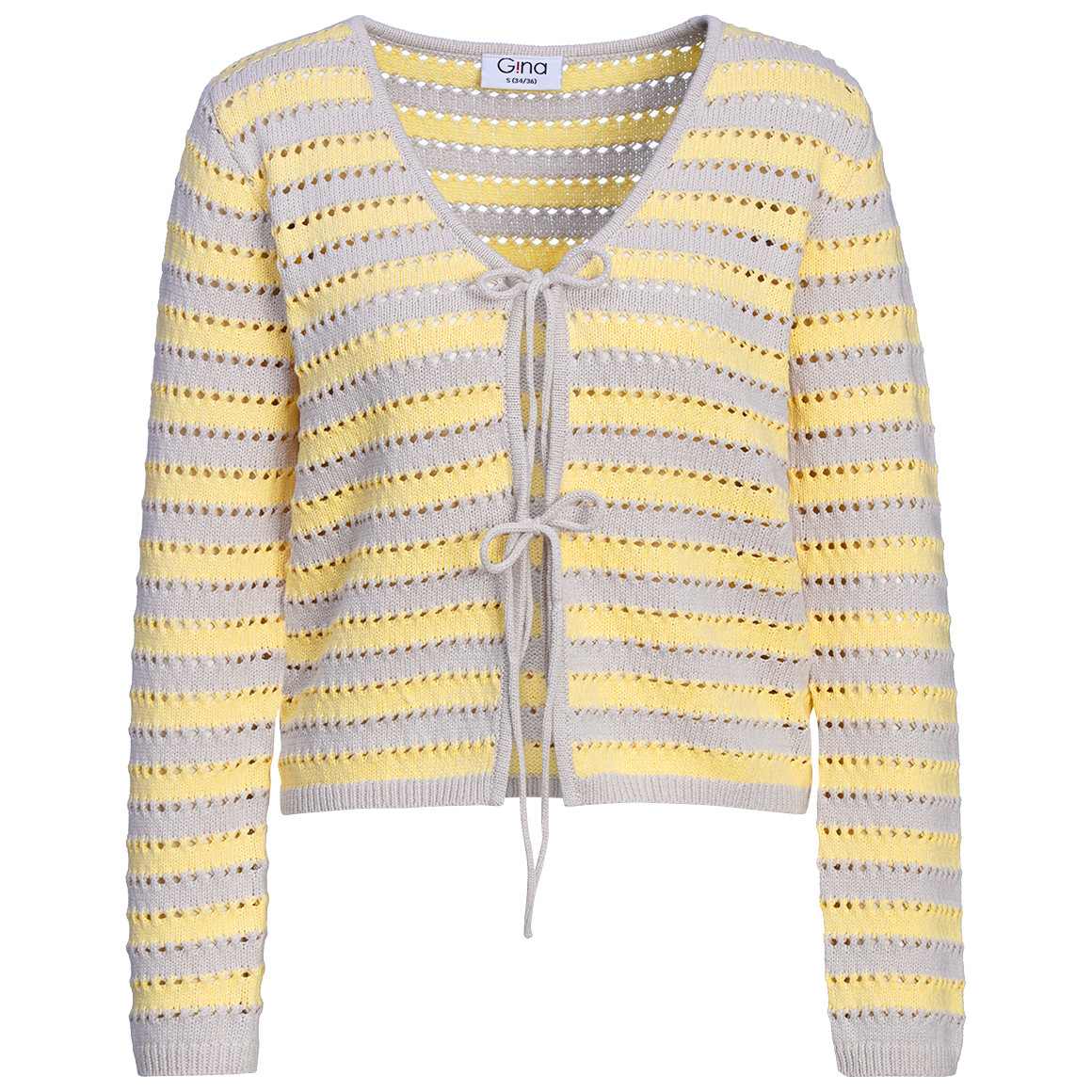 Damen Strickjacke mit Bindebändern