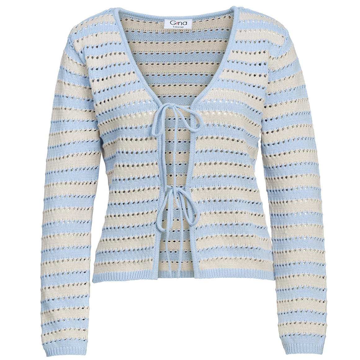 Damen Strickjacke mit Bindebändern