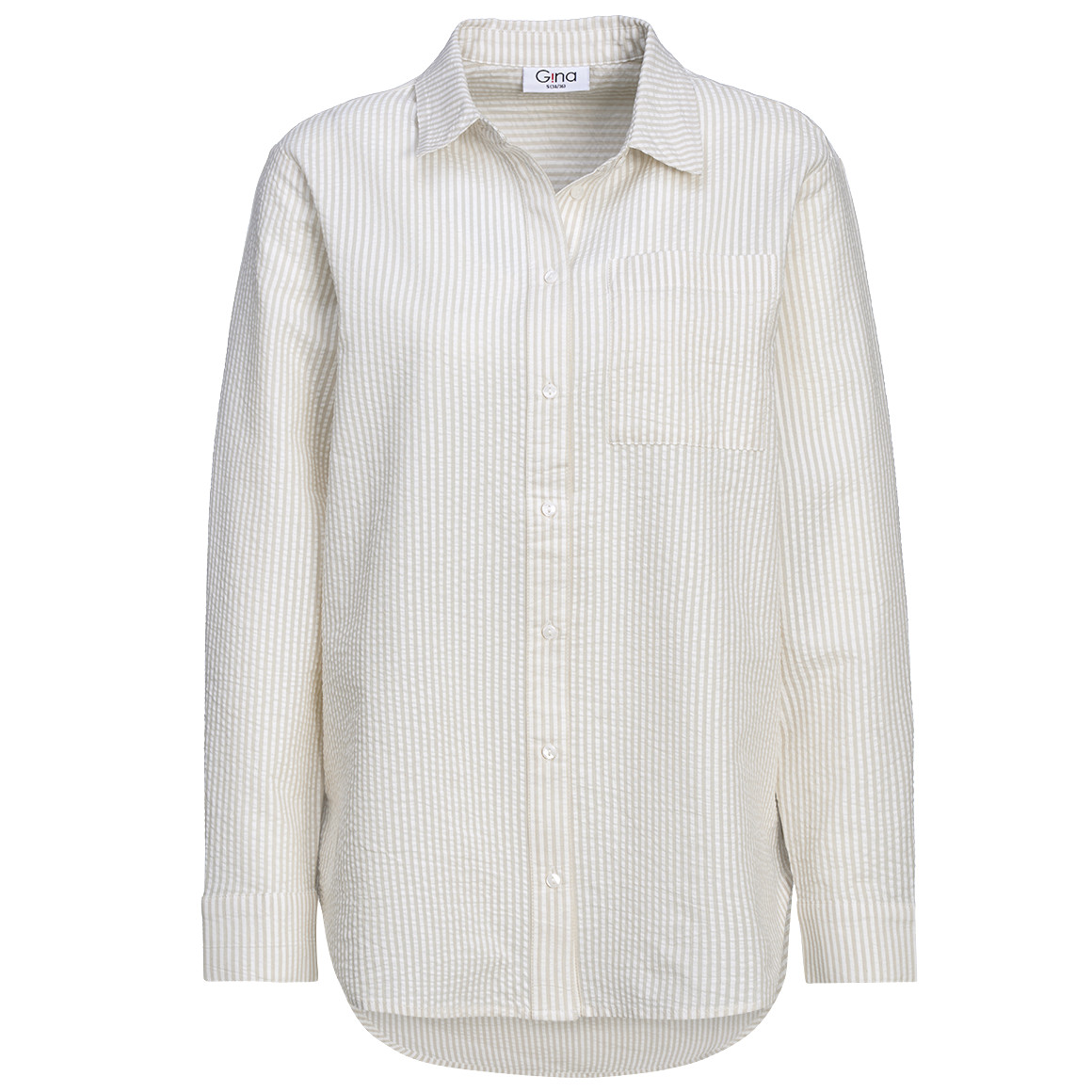 Damen Bluse in Seersucker-Optik