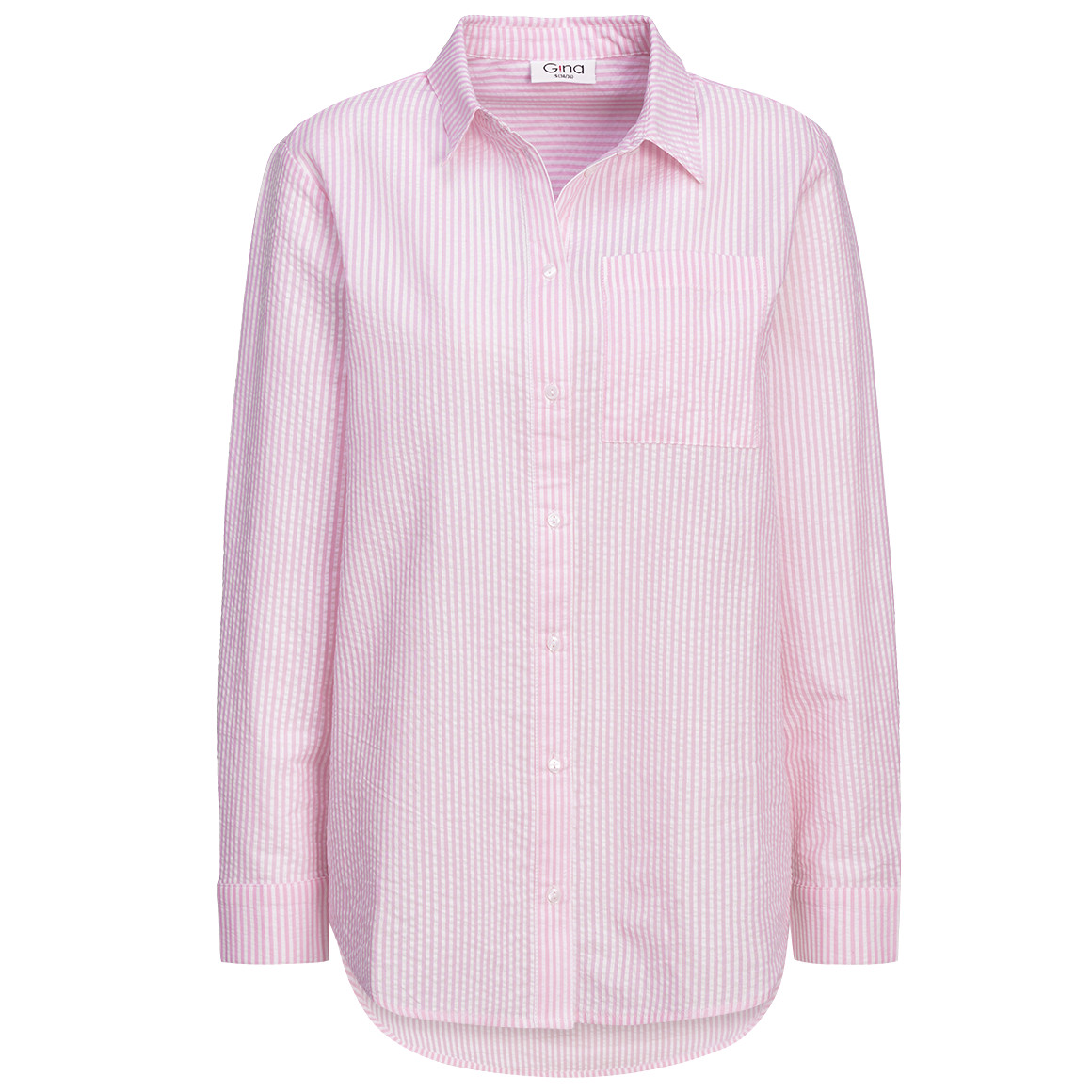 Damen Bluse in Seersucker-Optik