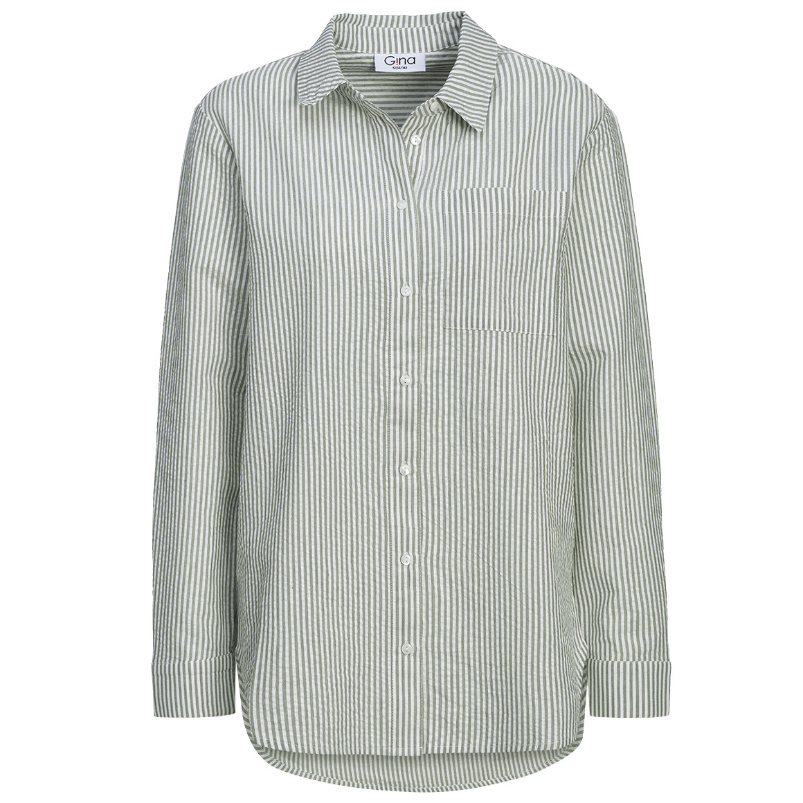 Damen Bluse in Seersucker-Optik