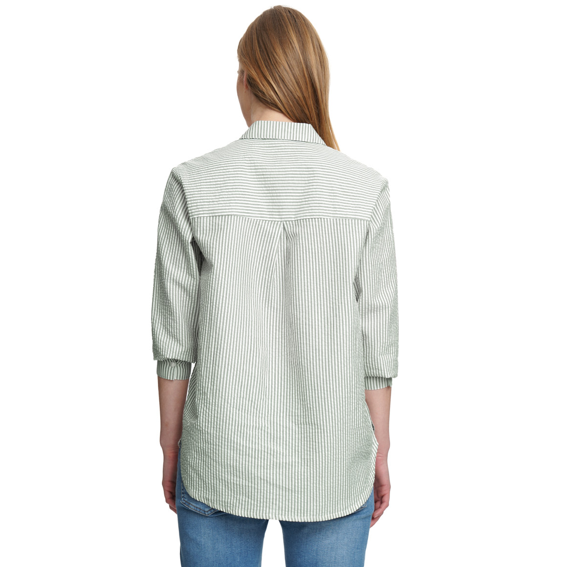 Damen Bluse in Seersucker-Optik