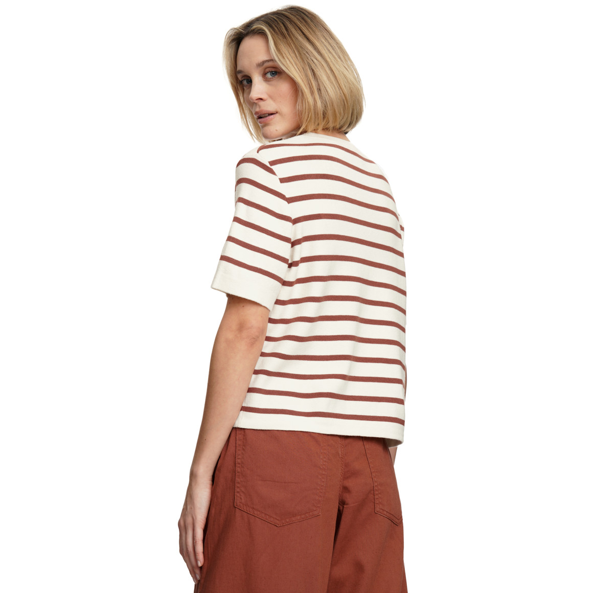 Damen Strickshirt mit kurzen Ärmeln