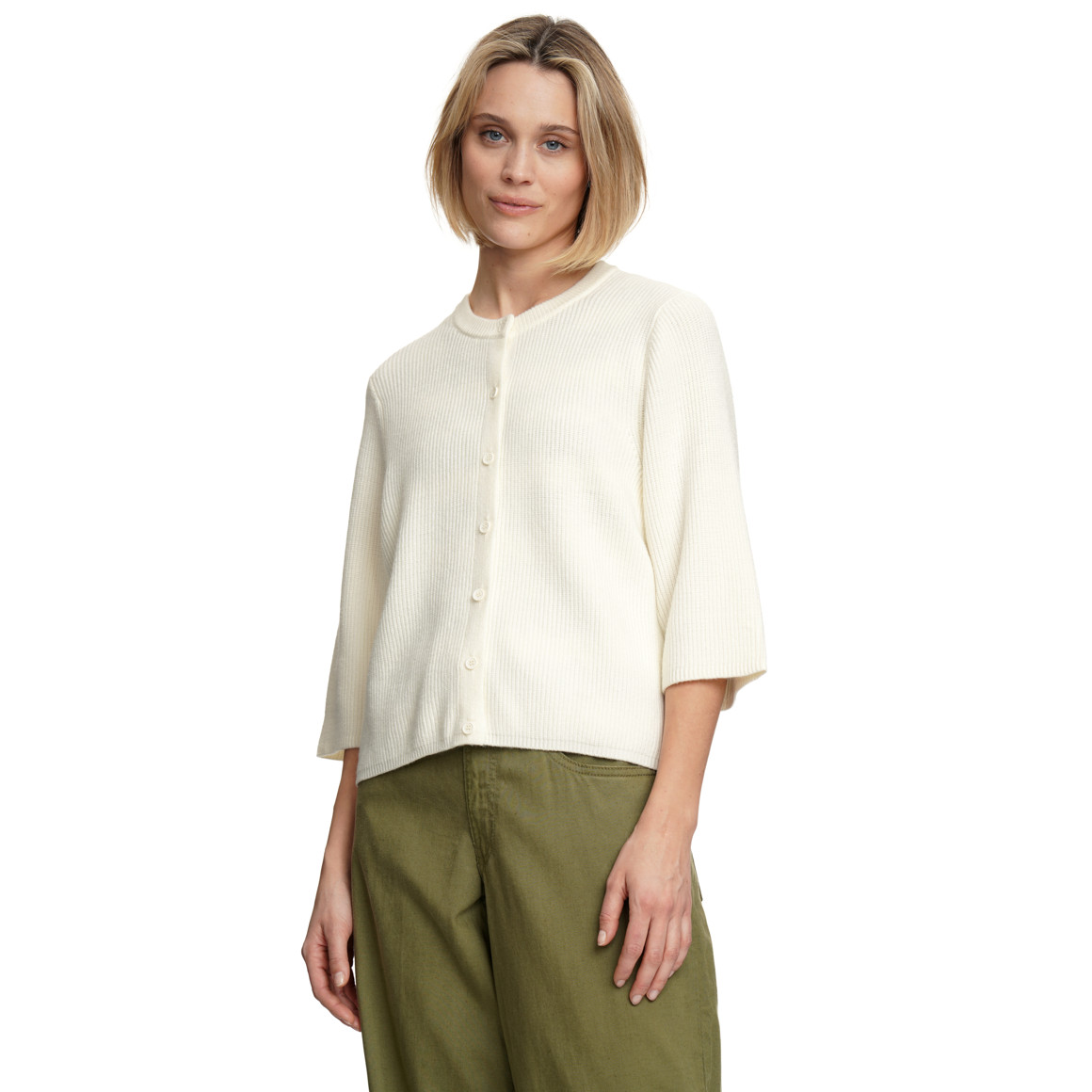 Damen Strickjacke mit halblangen Ärmeln