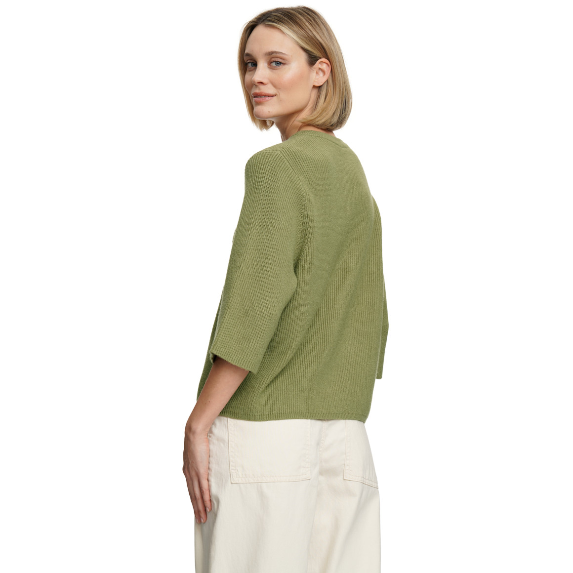 Damen Strickjacke mit halblangen Ärmeln