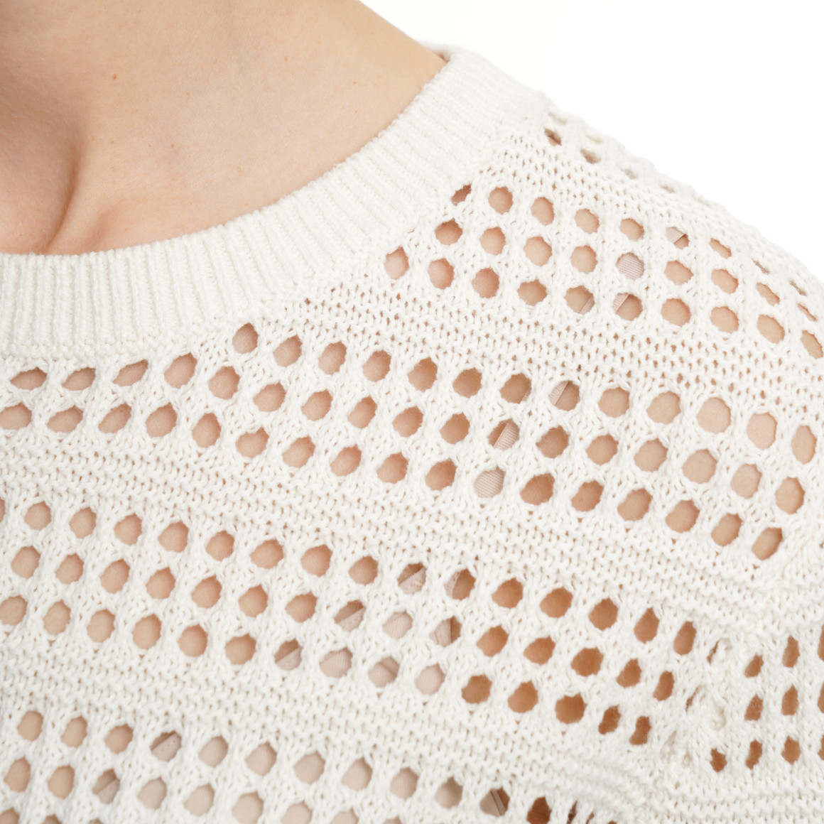 Damen Strick-Shirt mit Lochstrick