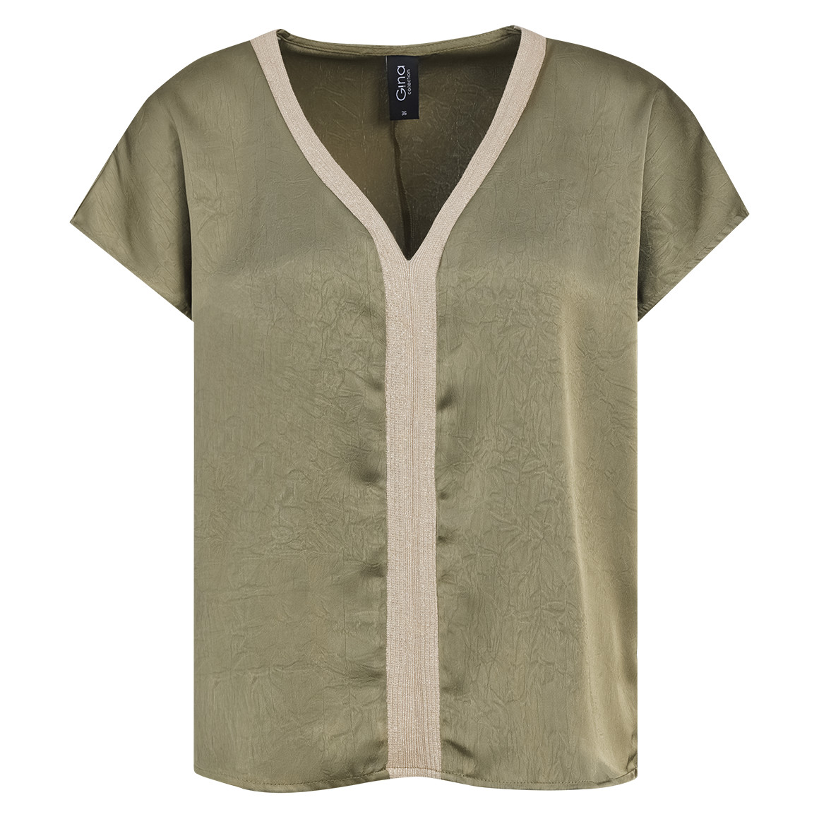 Damen Satin-Bluse mit Effektgarn