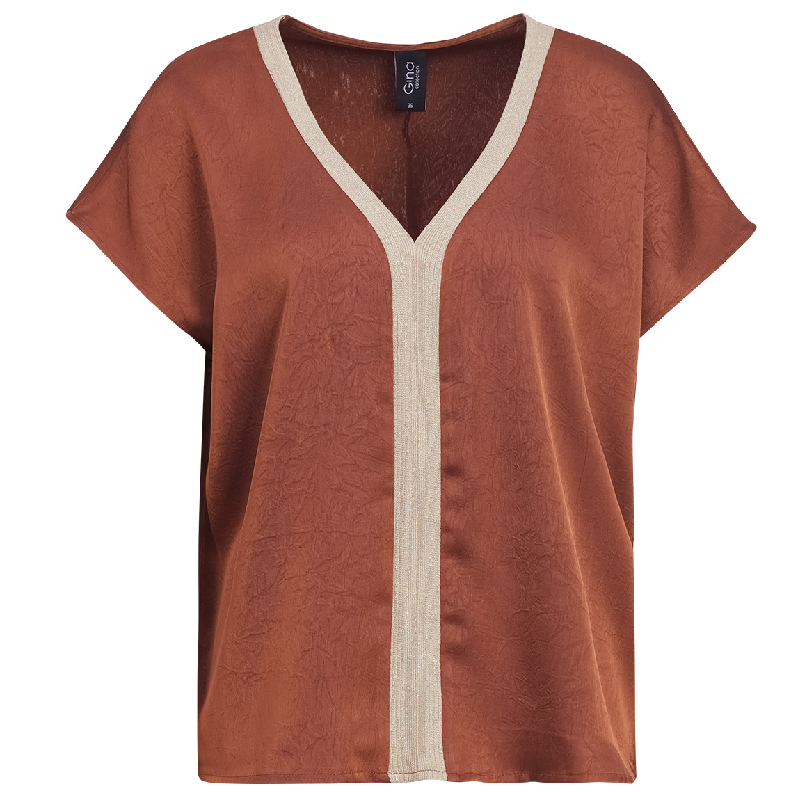 Damen Satin-Bluse mit Effektgarn