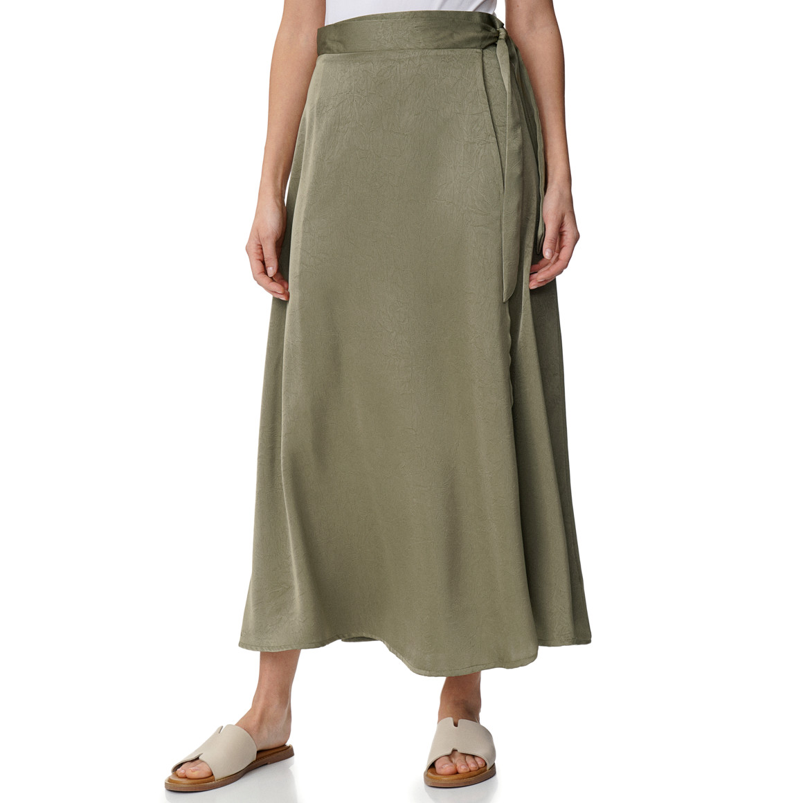 Damen Satin-Rock zum Wickeln