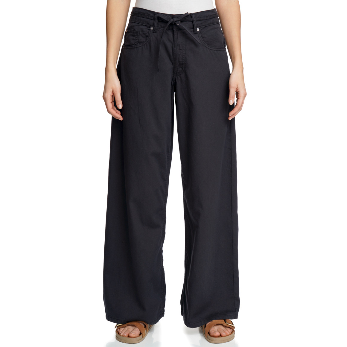 Damen Leinen-Hose mit Wide-Leg