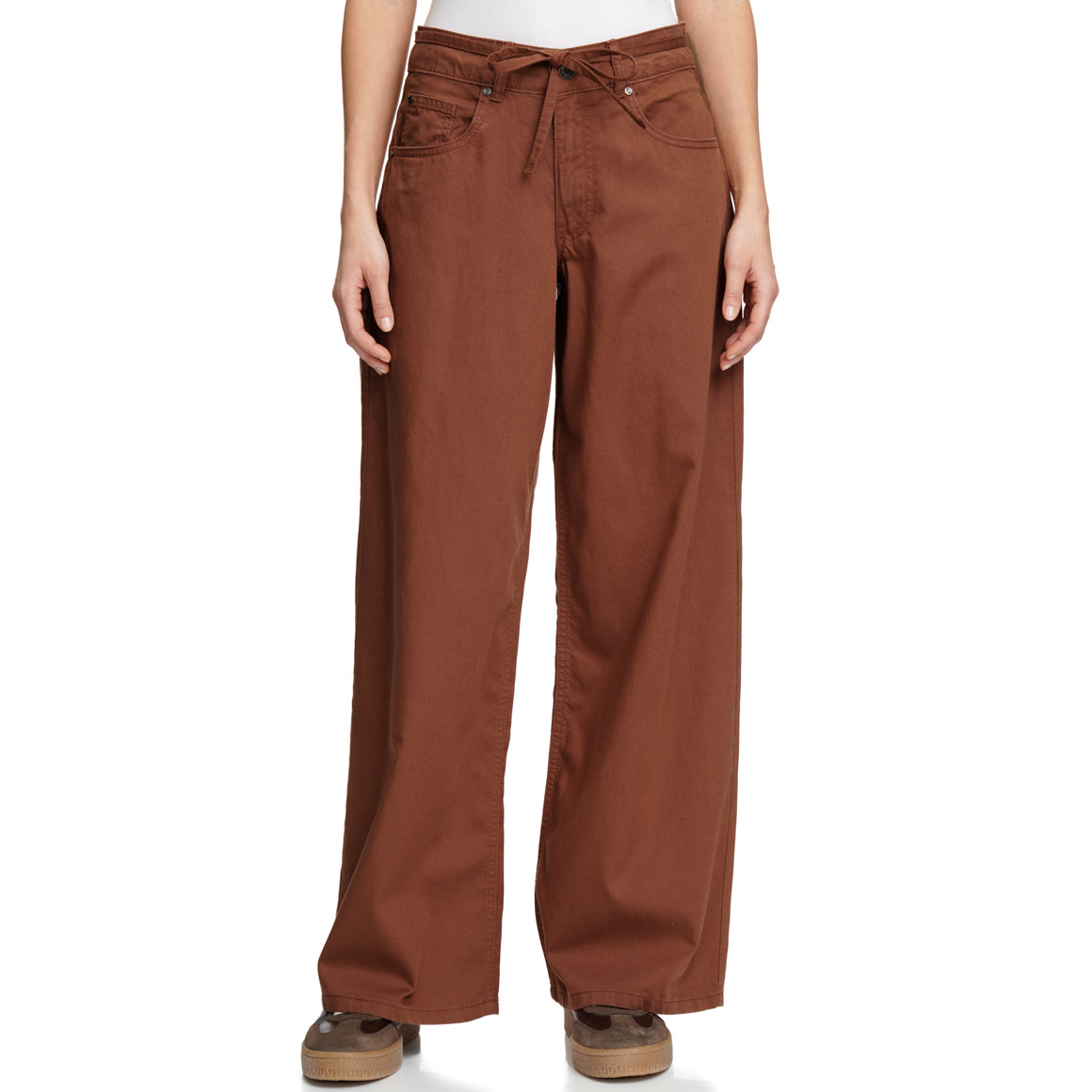 Damen Leinen-Hose mit Wide-Leg