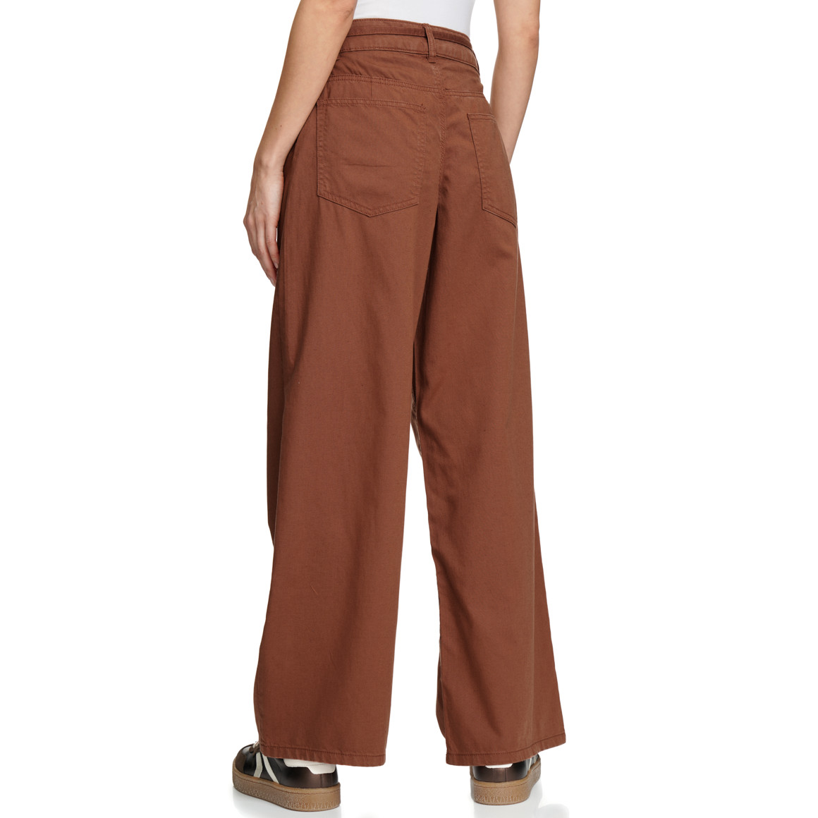 Damen Leinen-Hose mit Wide-Leg