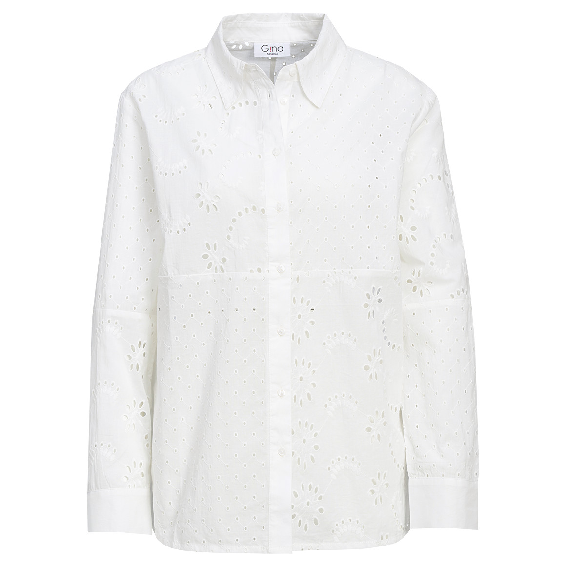 Damen Bluse mit Lochstickerei