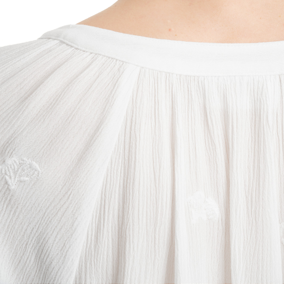 Damen Bluse in Crepp-Optik