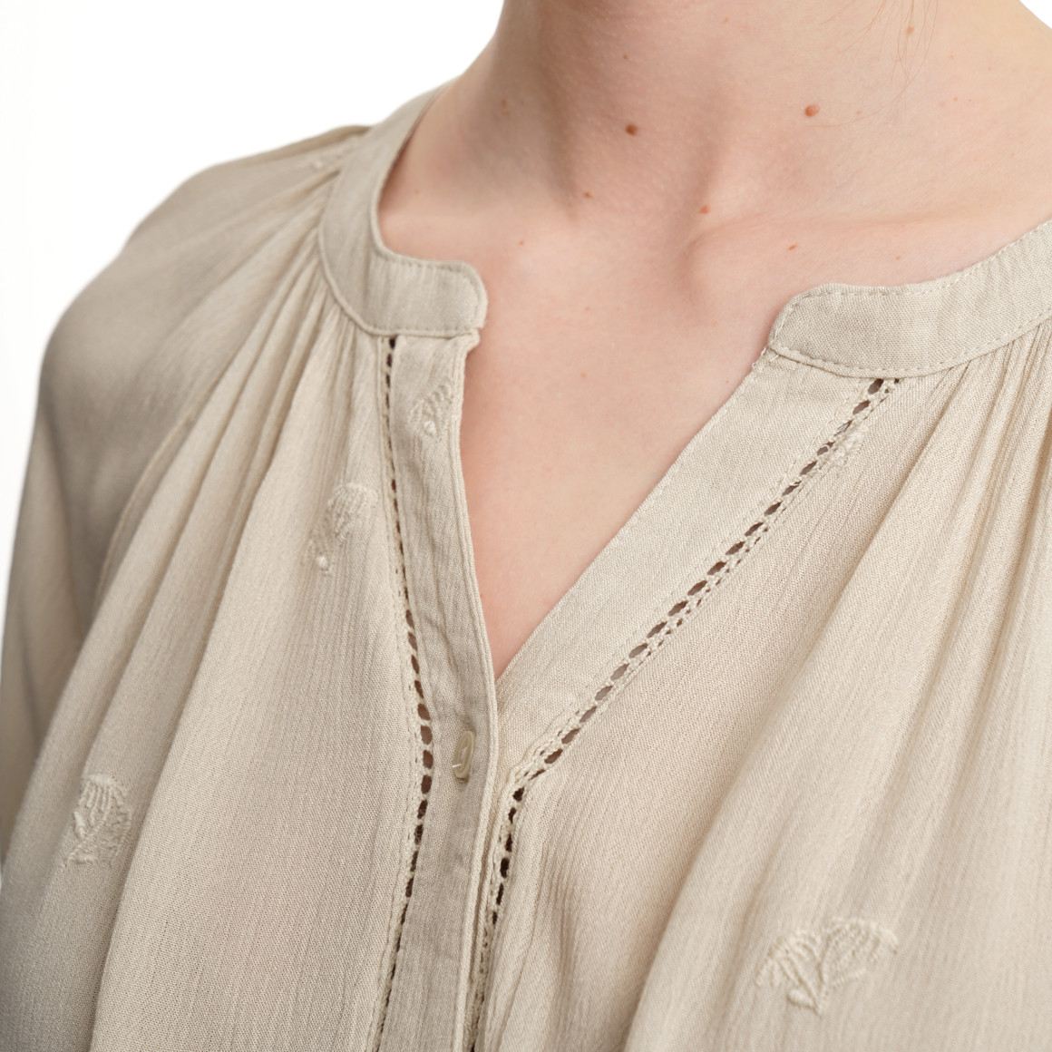 Damen Bluse in Crepp-Optik