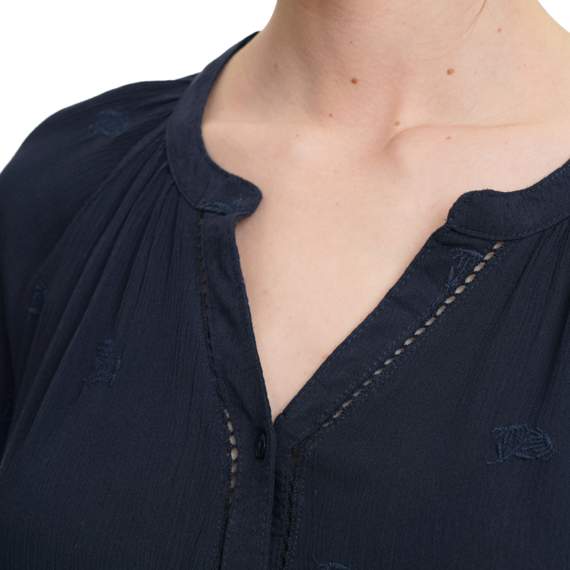 Damen Bluse in Crepp-Optik