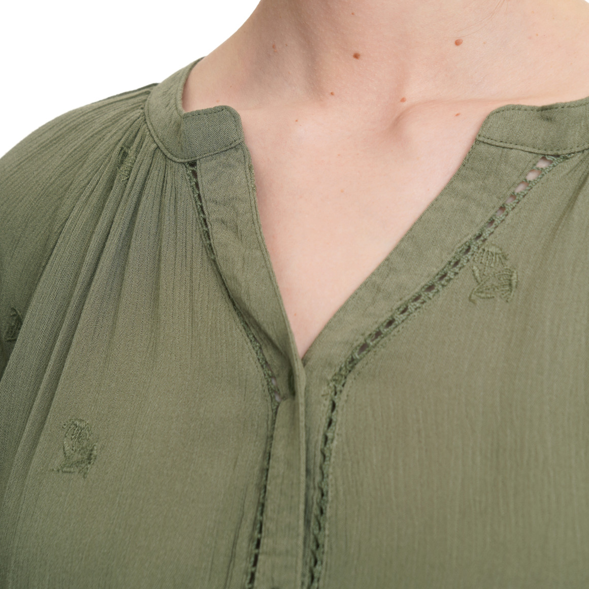 Damen Bluse in Crepp-Optik
