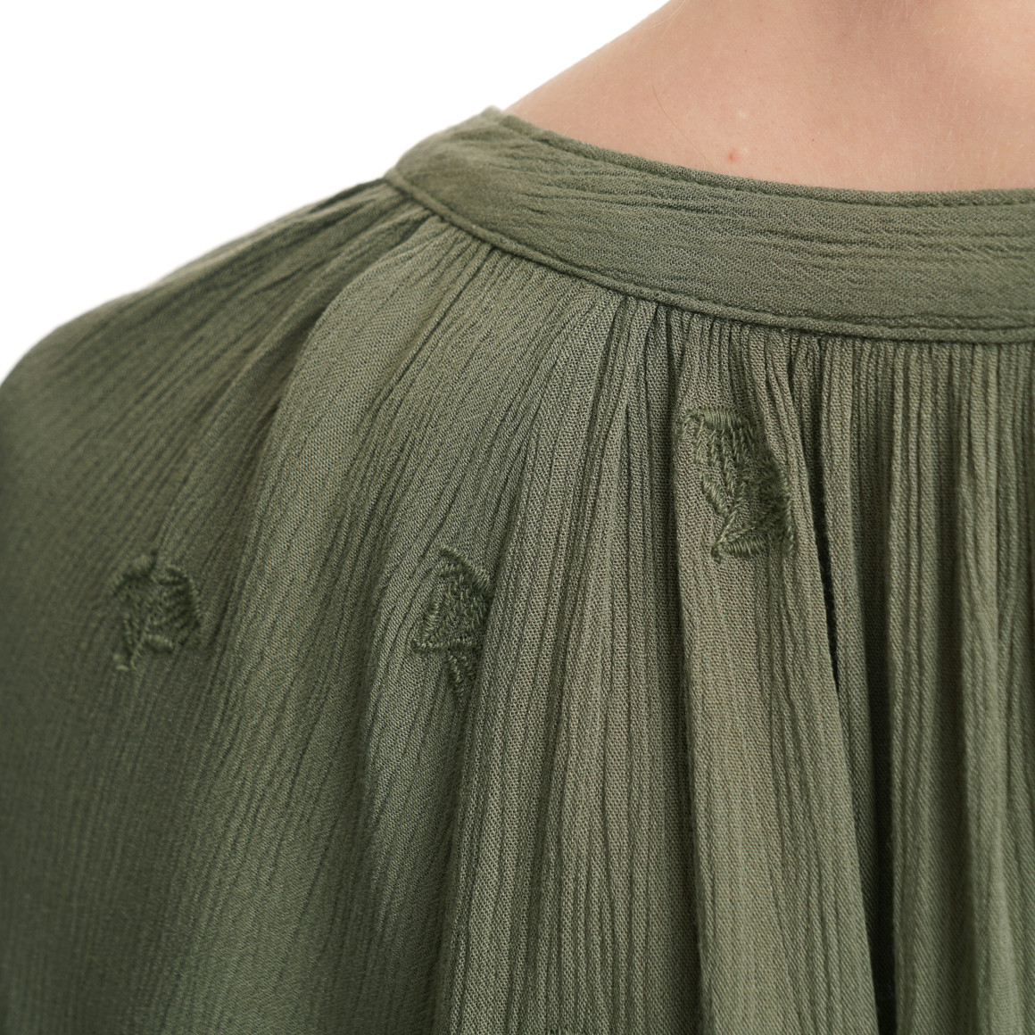 Damen Bluse in Crepp-Optik