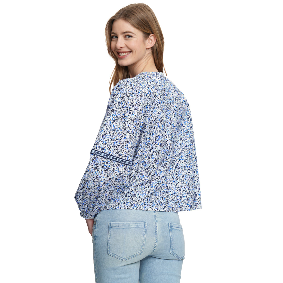 Damen Bluse im Millefleur-Dessin