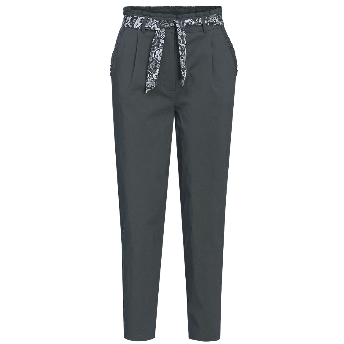 Damen Chinohose mit Bindegürtel