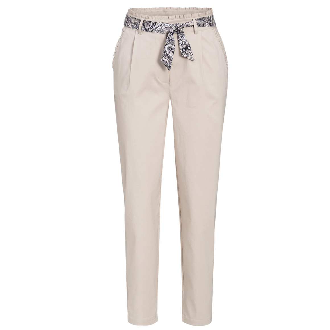 Damen Chinohose mit Bindegürtel