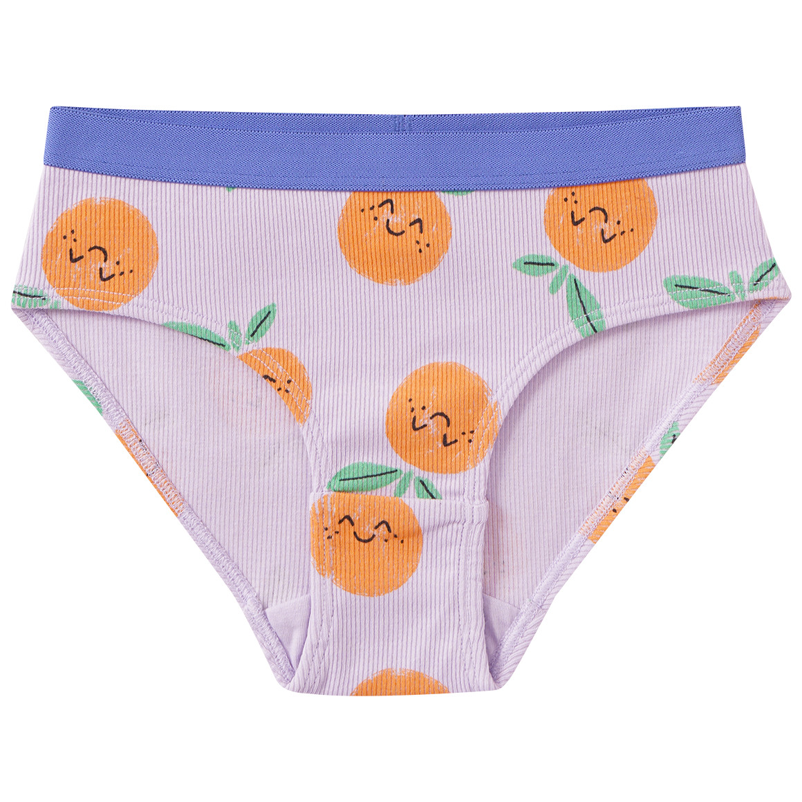 5 Mädchen Slips mit Rippstrukur