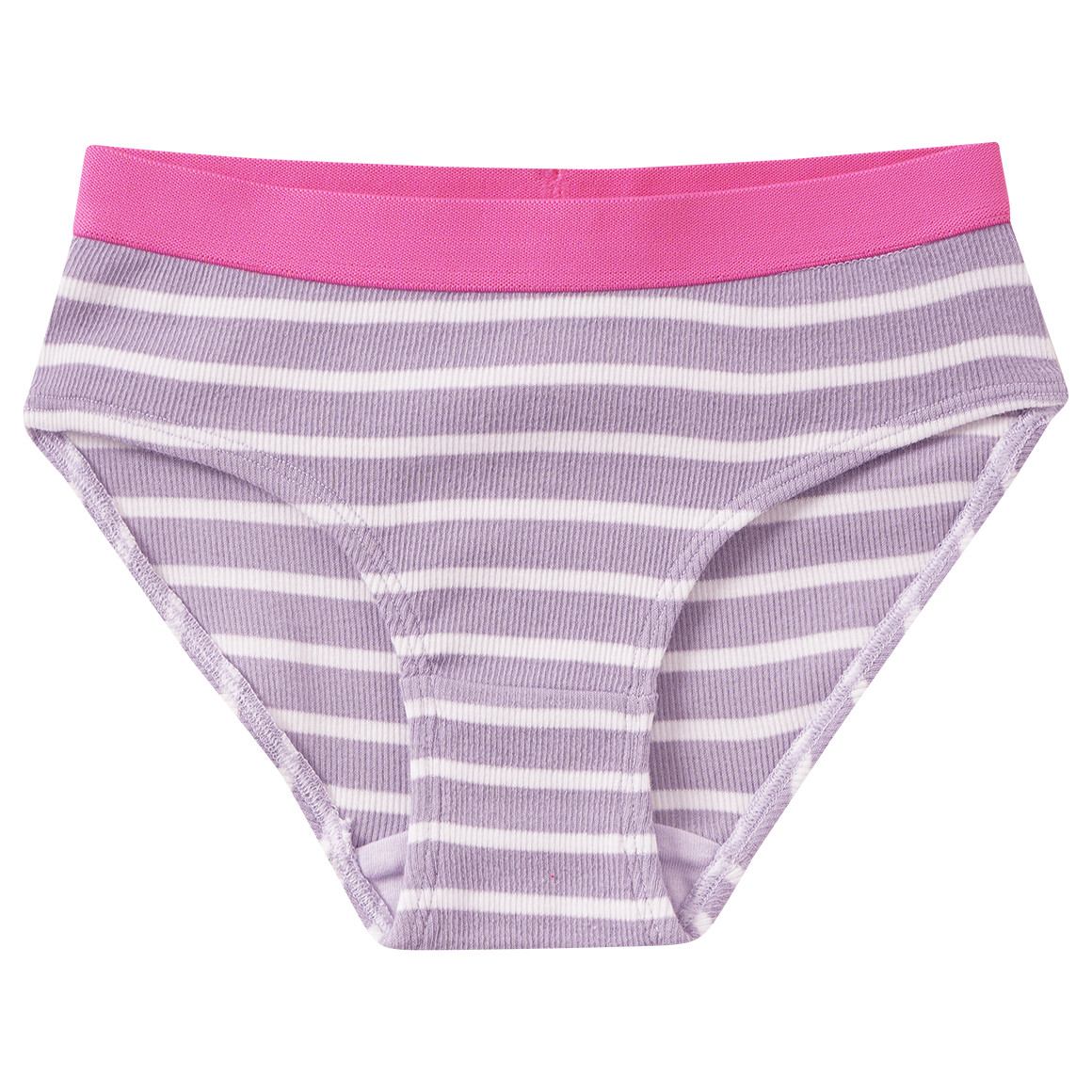 5 Mädchen Slips mit Rippstrukur