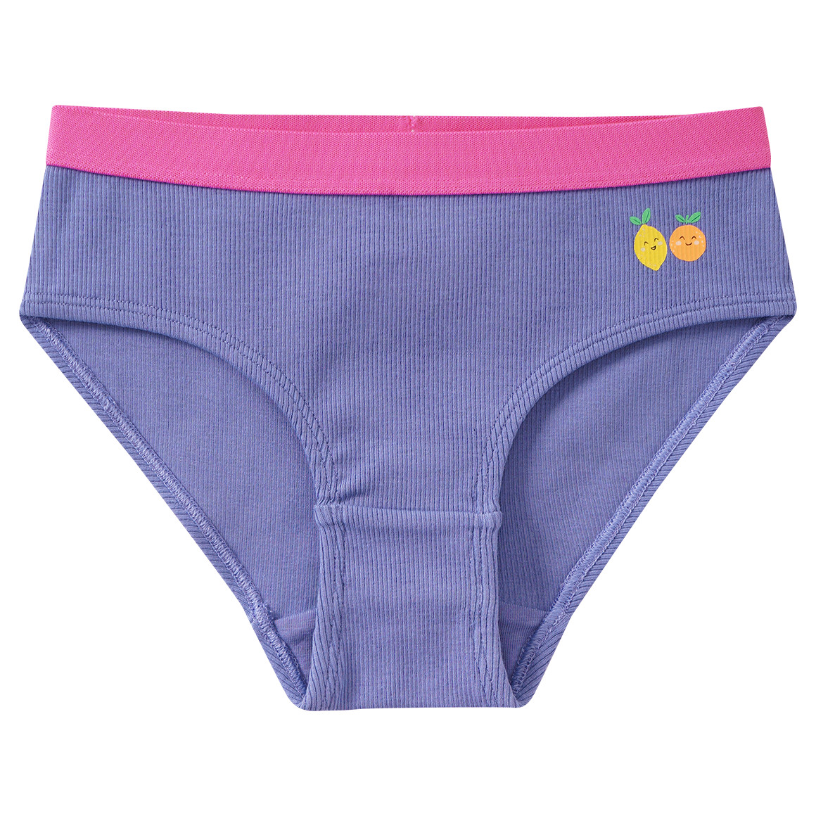 5 Mädchen Slips mit Rippstrukur