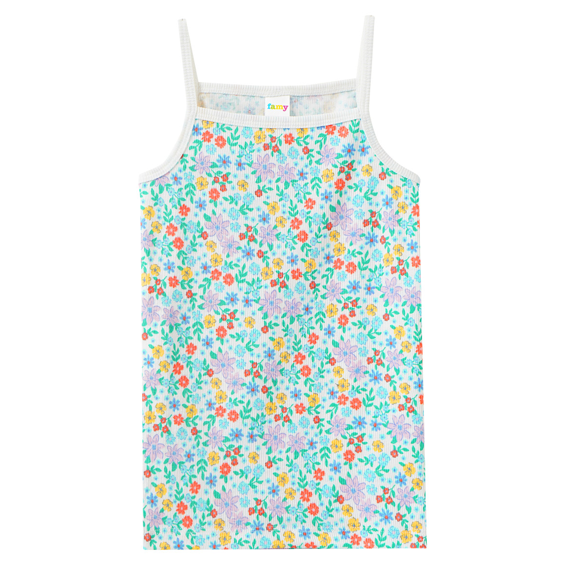 3 Mädchen Unterhemden mit Rippstruktur