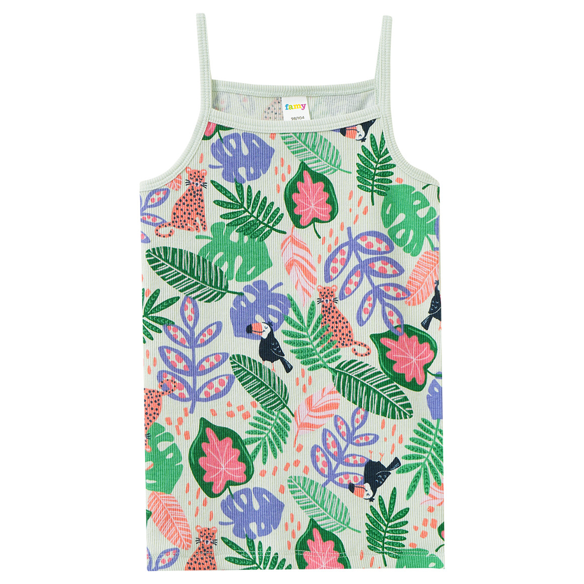 3 Mädchen Unterhemden mit Rippstruktur