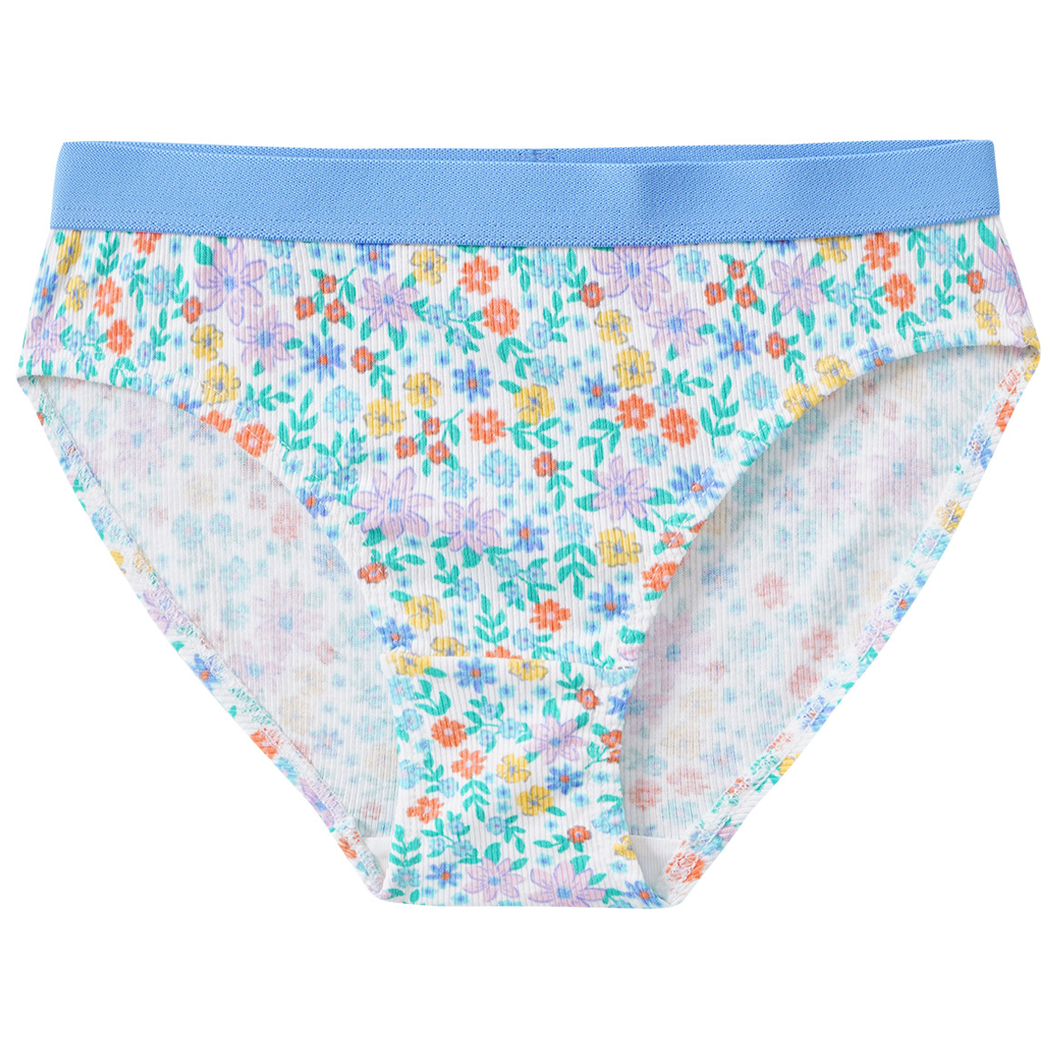 5 Mädchen Slips mit Rippstrukur