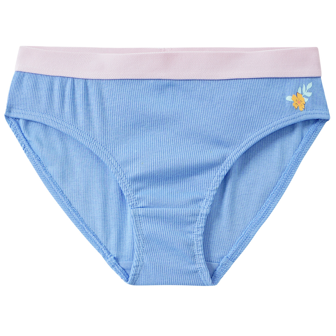 5 Mädchen Slips mit Rippstrukur