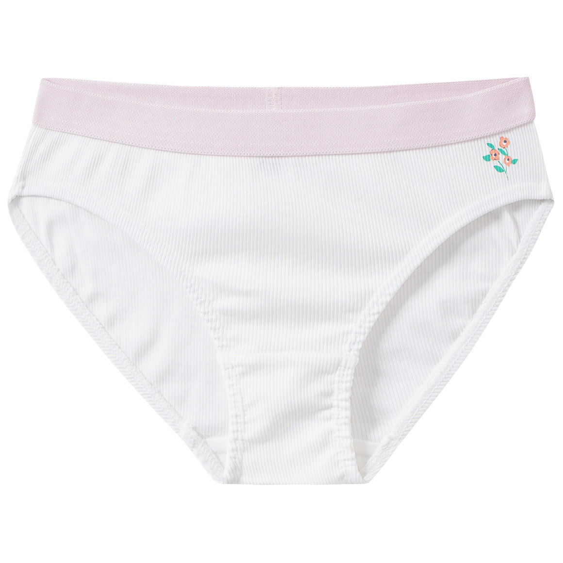 5 Mädchen Slips mit Rippstrukur