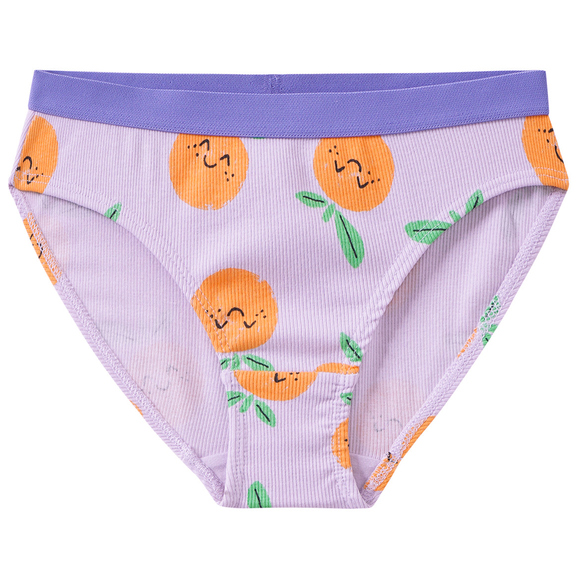 5 Mädchen Slips mit Rippstrukur