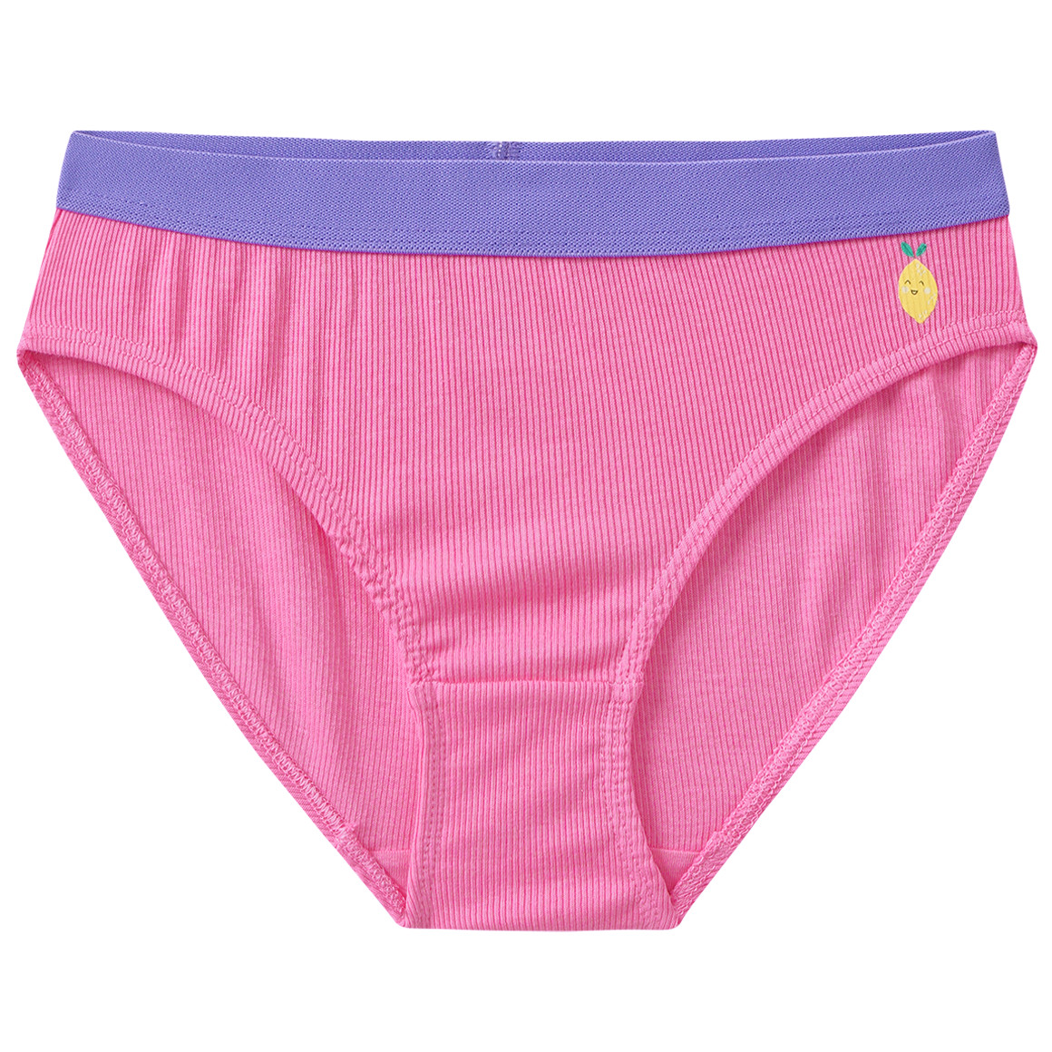 5 Mädchen Slips mit Rippstrukur