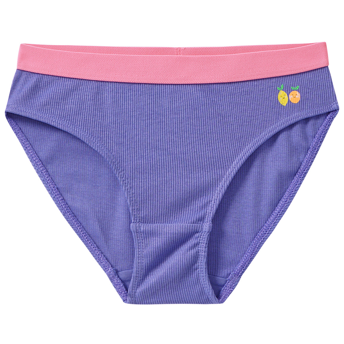 5 Mädchen Slips mit Rippstrukur