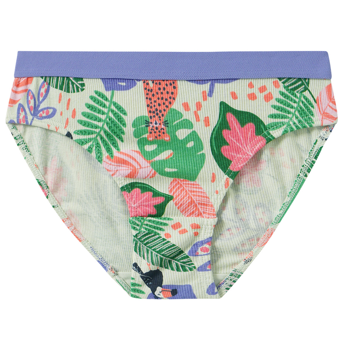 5 Mädchen Slips mit Rippstrukur