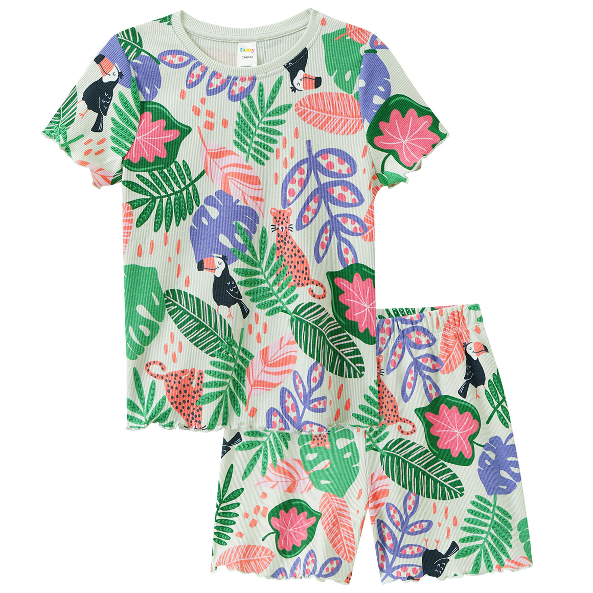 Mädchen Shorty mit Rippstruktur