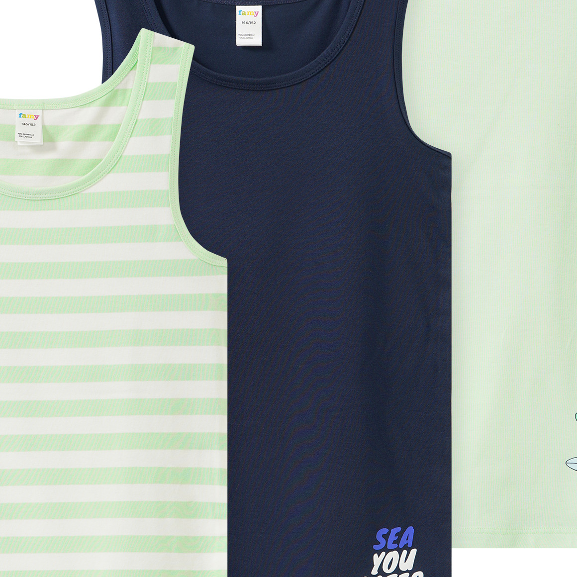 3 Jungen Unterhemden im Set