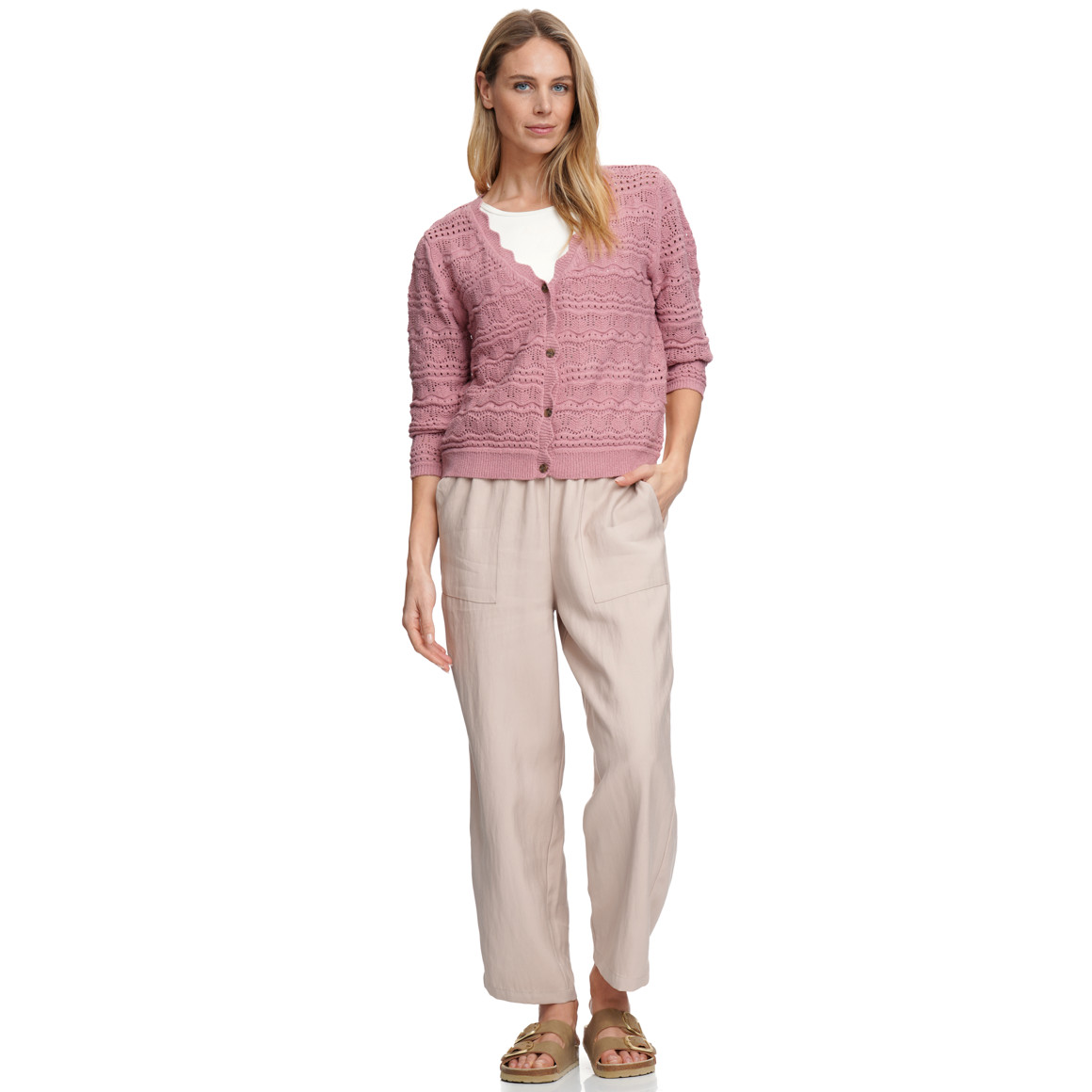 Damen Strickjacke mit Knopfleiste