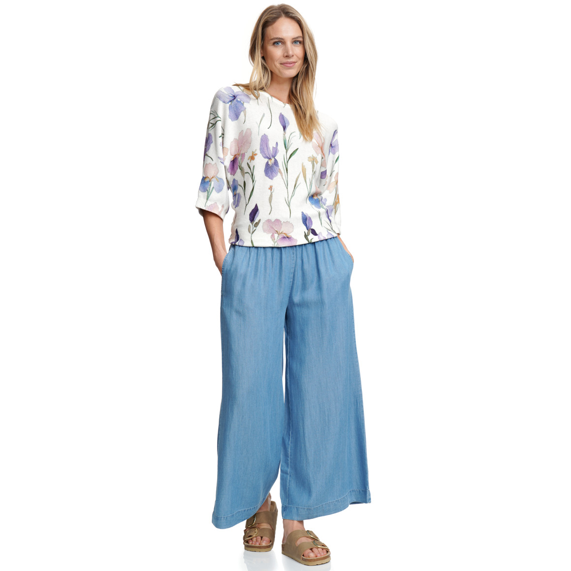 Damen Pullover mit Blumen-Muster