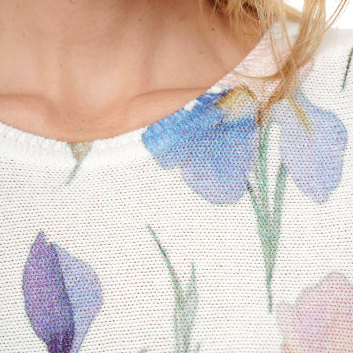 Damen Pullover mit Blumen-Muster