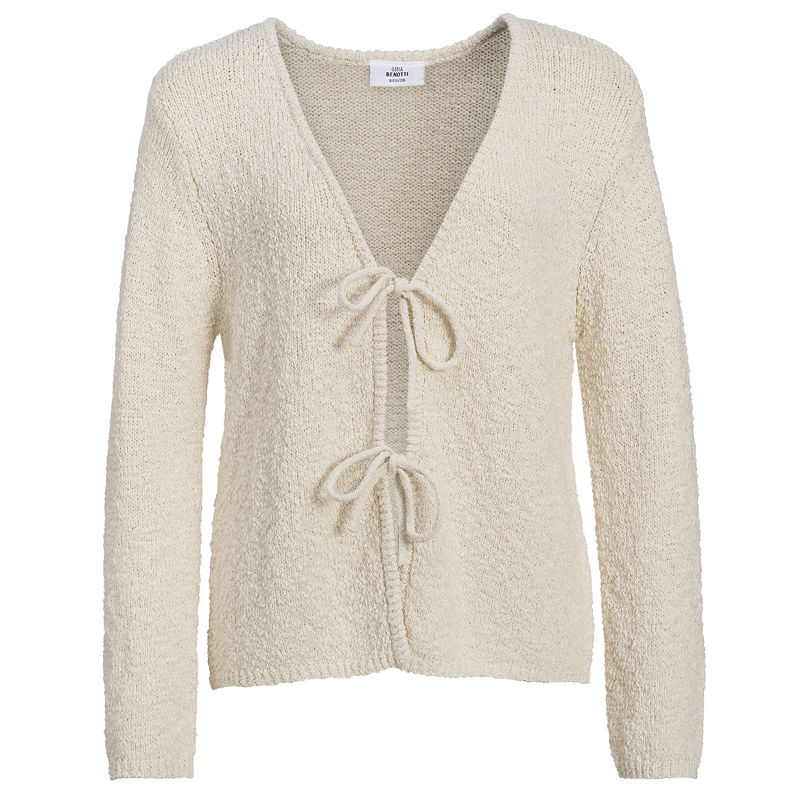 Damen Strickjacke mit Bindebändern