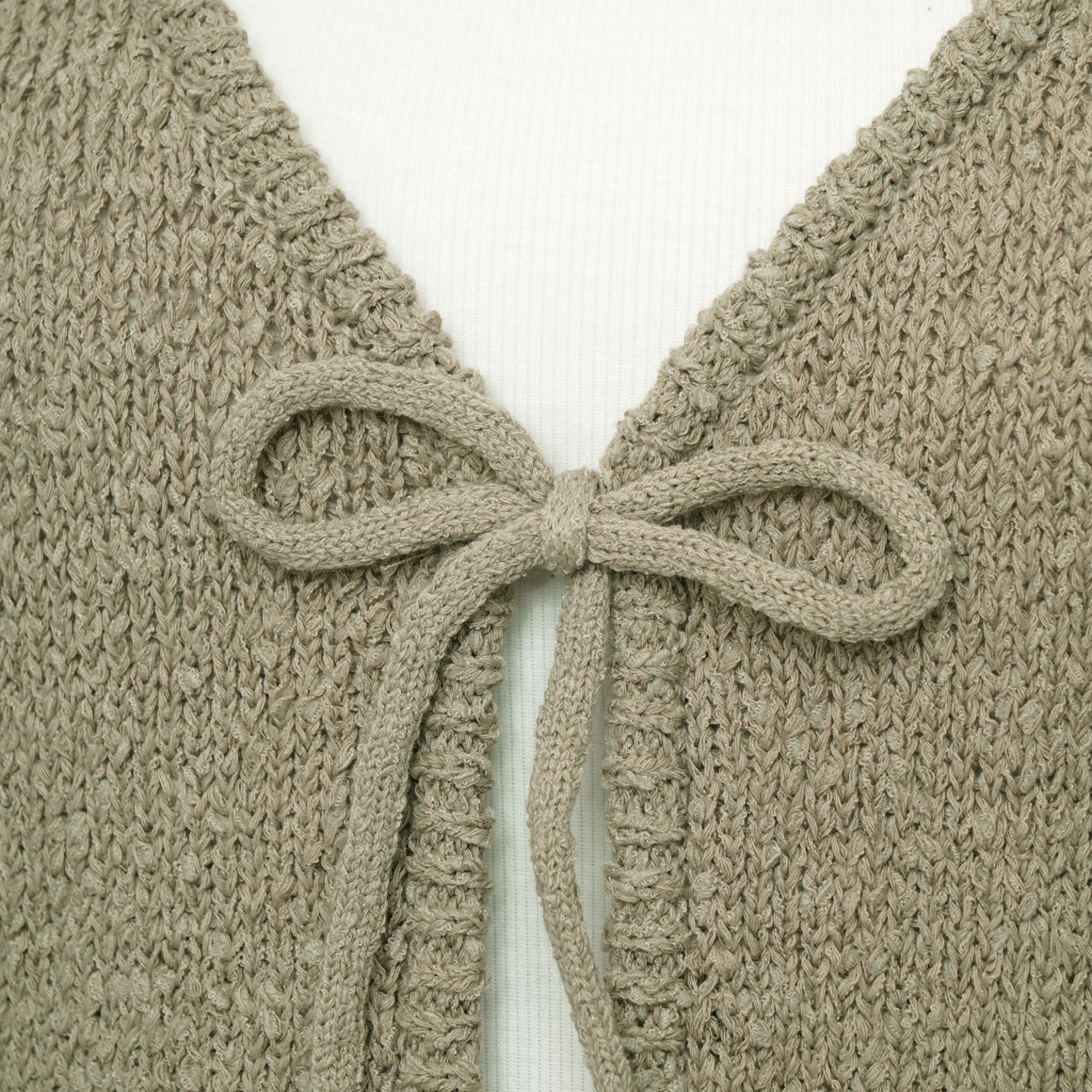 Damen Strickjacke mit Bindebändern