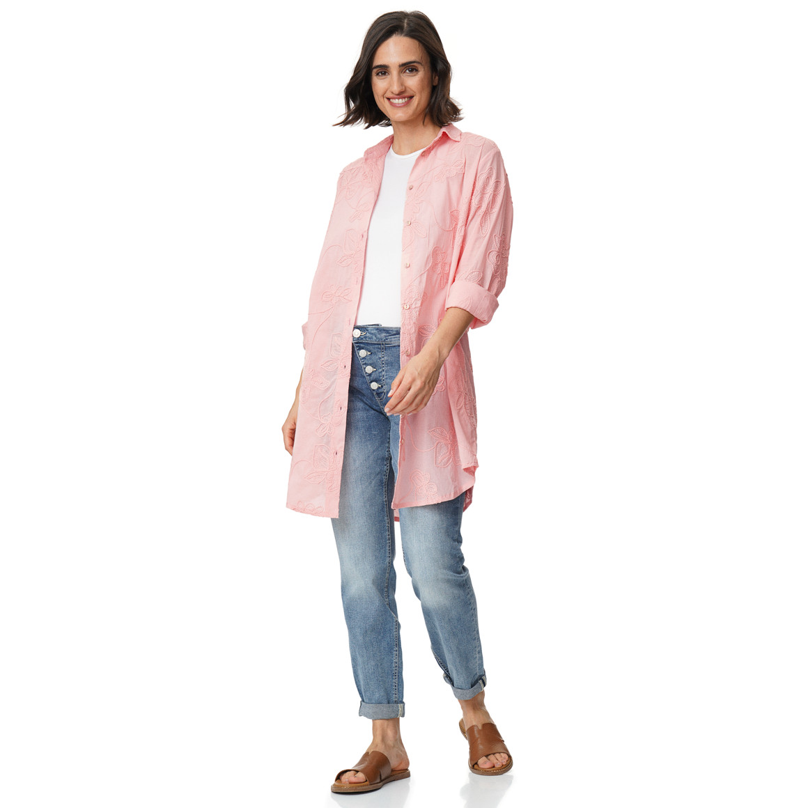 Damen Bluse mit Stickerei